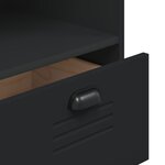 vidaXL Buffet VIKEN noir 80x40x200 cm bois massif de pin