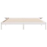 vidaXL Cadre de lit avec tables de chevet Blanc 200 x 210 cm