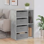 vidaXL Buffet Gris béton 60 x 33 5 x 84 cm