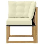vidaXL Canapé d'angle extérieur Blanc
