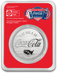 Monnaie COCA COLA 140 Anniversaire 1 Oz Medaille Argent USA