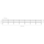 vidaXL Clôture de jardin avec dessus en cerceau Acier 11 9 x 1 m Noir