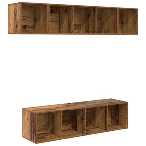 vidaXL Ensemble meuble TV 4 Pièces Bois ancien 37 x 37 x 142.5 cm