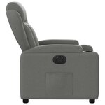 vidaXL Fauteuil inclinable électrique Gris foncé Tissu