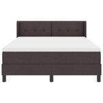 vidaXL Lit boxspring avec matelas Marron foncé 140 x 200 cm