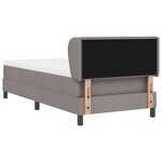 vidaXL Lit boxspring avec matelas avec matelas Taupe 90 x 190 cm tissu