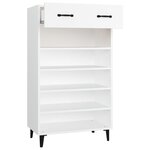 vidaXL Armoire à chaussures Blanc 60x35x105 cm Bois d'ingénierie