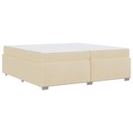 vidaXL Cadre de lit Crème 200 x 200 cm tissu