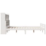vidaXL Lit bibliothèque sans matelas blanc 150x200 cm bois pin massif