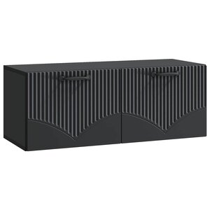 vidaXL Meuble TV mural Noir 78 5 x 31 x 30 cm Bois d'ingénierie