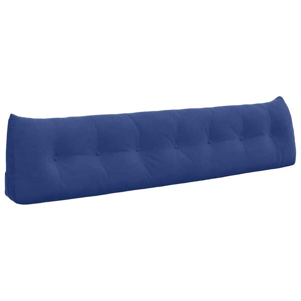 vidaXL Coussin de Dos Bleu police 200 x 24 x 50 cm Velours