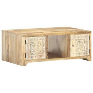 vidaXL Table basse 90x50x35 cm Bois solide de manguier