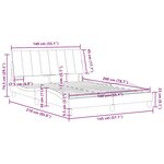vidaXL Cadre de lit sans matelas Hanko gris foncé 140x200 cm velours
