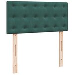 vidaXL Lit ottoman avec matelas et LED Vert foncé 90x200cm velours
