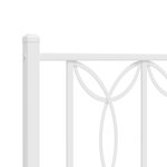 vidaXL Cadre de lit métal avec tête de lit/pied de lit blanc 107x203cm
