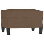 vidaXL Canapé à 3 places avec repose-pieds Marron 180 cm Tissu