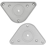 4 pieds de table réglables en hauteur 1100 mm Nickel brossé