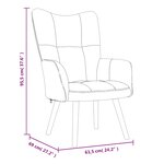 vidaXL Chaise de relaxation Gris clair Velours