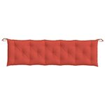 vidaXL Coussin de banc de jardin rouge mélangé 180x50x7 cm tissu