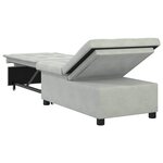 vidaXL Canapé-Lit Gris clair 194 x 67 x 82 cm Velours
