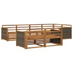 vidaXL Ensemble de canapés d'extérieur 7 Pièces Naturel