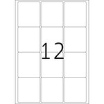 Etiquette universelle  63 5 x 72 mm  blanc TOP STICK