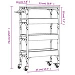 vidaXL Chariot de cuisine chêne fumé 53x20x76 cm bois d'ingénierie