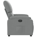 vidaXL Fauteuil inclinable Gris clair Tissu