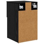 vidaXL Armoire de lit 2 Pièces Chêne noir 29 x 31 5 x 49 cm
