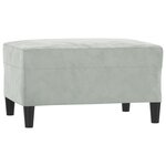 vidaXL Ensemble de canapés 4 Pièces avec coussins Gris clair Velours