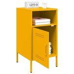 vidaXL Table de chevet jaune moutarde 36x39x68 cm acier laminé à froid