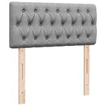 VidaXL Cadre de lit ottoman et matelas gris clair 200x200cm tissu