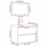 vidaXL Ensemble de mobilier de salle de bain 3 Pièces Vieux bois