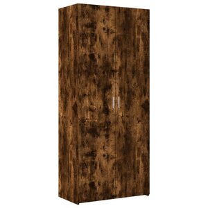 vidaXL Buffet haut chêne fumé 80x42 5x185 cm bois d'ingénierie
