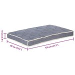 vidaXL Coussin de canapé palette Bleu 120x80x10 cm