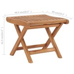 vidaXL Repose-pied pliable 46 5x49x41 5 cm Bois de teck solide