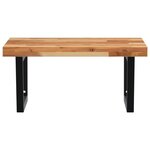 vidaXL Étagère de vasque murale acier et bois massif d'acacia