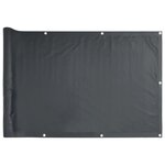 vidaXL Écran d'intimité de balcon anthracite 400x120 cm PVC