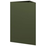 vidaXL Jardinière vert olive triangulaire 50x43x75 cm acier