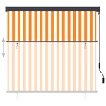 vidaXL Store roulant d'extérieur 160x250 cm Blanc et orange