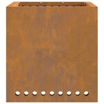 vidaXL Foyer sans fumée Carré 48x48x50 cm en Acier résistant aux intempéries