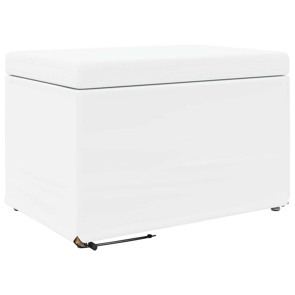 vidaXL Tabouret Blanc Cuir Synthétique et Bois Composite