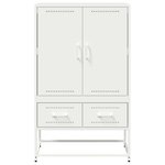 vidaXL Buffet haut blanc 68x39x111 5 cm acier
