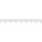 vidaXL Clôture de jardin à dessus en lance Acier (1 25-1 5)x13 6m Noir