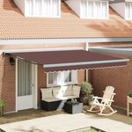 vidaXL Auvent rétractable automatique marron 400x300 cm