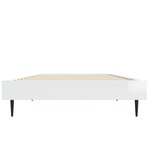 vidaXL Cadre de lit sans matelas blanc brillant 75x190 cm
