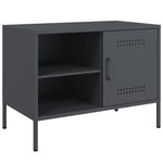 vidaXL Meuble TV anthracite 68x39x50 5 cm acier
