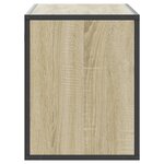 vidaXL Meuble TV chêne sonoma 100x31x39 5cm bois d'ingénierie et métal
