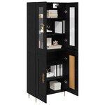 vidaXL Haut Armoire 2 Pièces Chêne noir Bois d'ingénierie