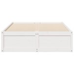 vidaXL Cadre de lit sans matelas blanc 135x190 cm bois de pin massif